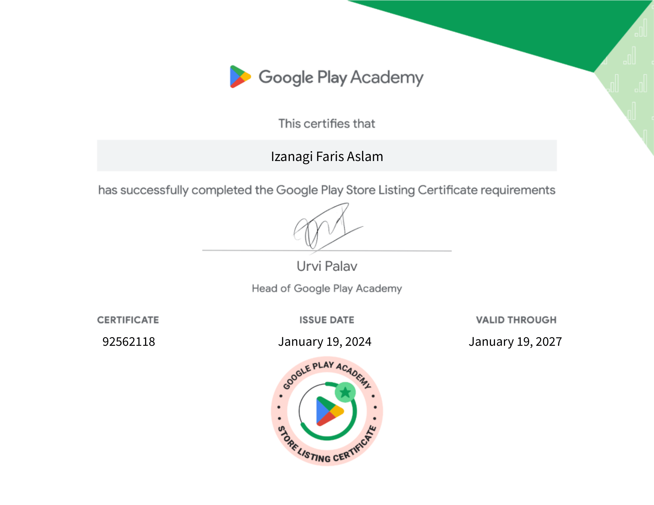 Google Play Store Listing
